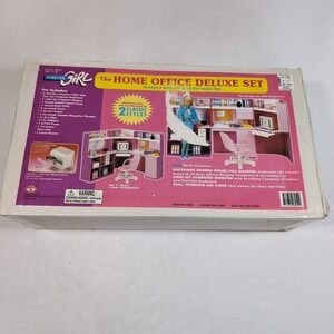 Vtg Forever Girl Home Office Deluxe Set Doll Furniture Computer Modular NOS 80s